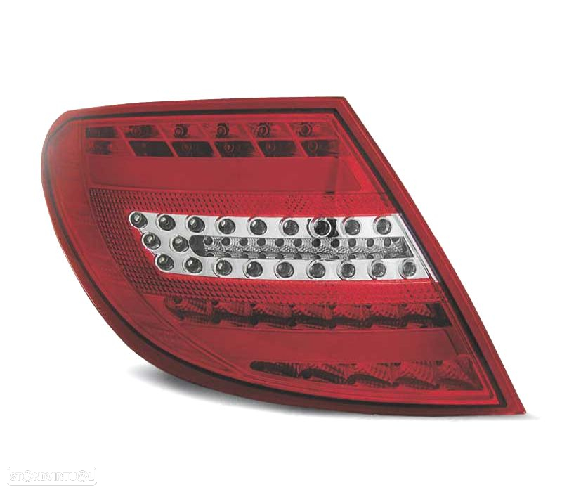 FAROLINS LED MERCEDES CLASSE C W204 07-11 LOOK CARDNA VERMELHO - 3