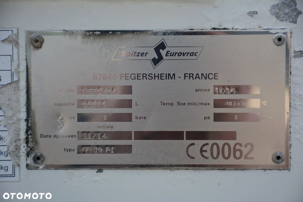 Spitzer SF 39 PI / 2014r / Cementonaczepa / 39000l / 4,660t / Osie SAF / Super stan - 19