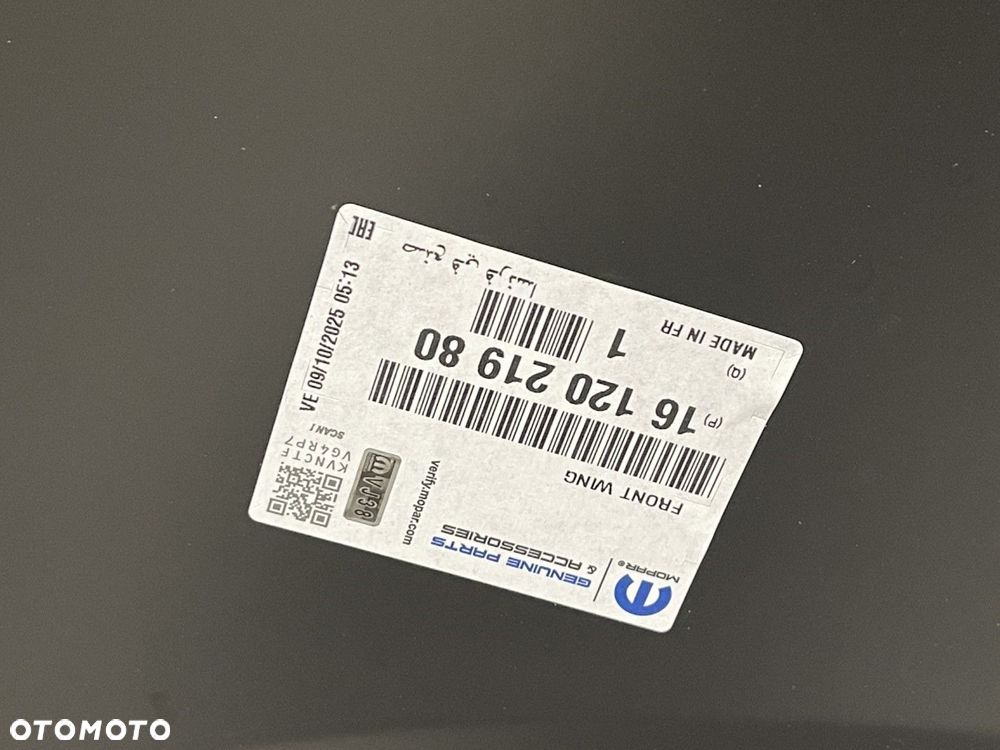 NOWY ORYGINALNY LEWY PRZEDNI BŁOTNIK CITROEN C4 PICASSO II 2 13-18 LEWA PRZÓD 1612021980 - 8