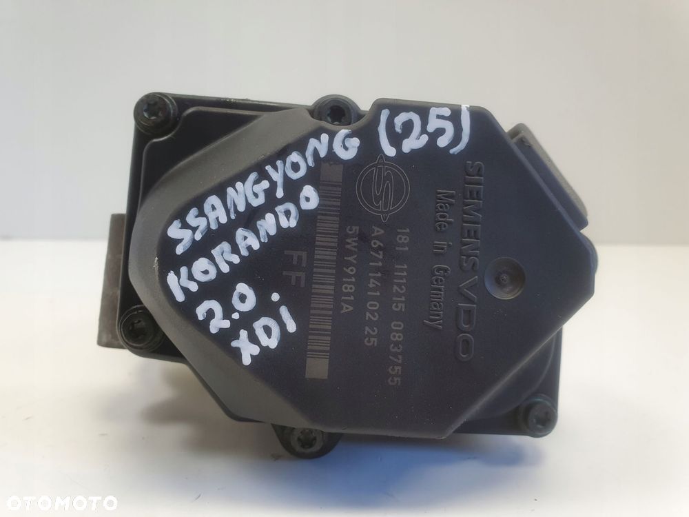 PRZEPUSTNICA SsangYong Korando III 2.0 D XDI _ A6711410225przepustnica - 2