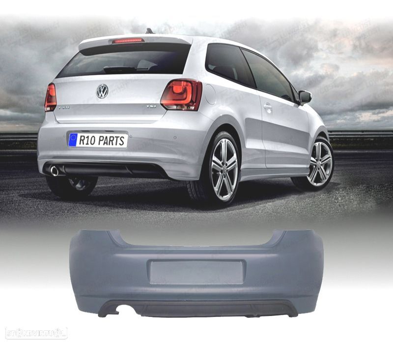 PÁRA-CHOQUES TRASEIRO VOLKSWAGEN VW POLO 6R LOOK R 09-17 - 1