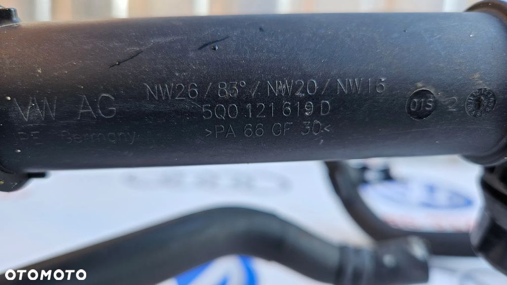 VW Tiguan II 5NA LIFT Audi Q3 83A 2.0 TDI Przewód wody Rura Wąż płynu chłodniczego 5QF122101BJ 5Q0121619D 5G0965567 - 6