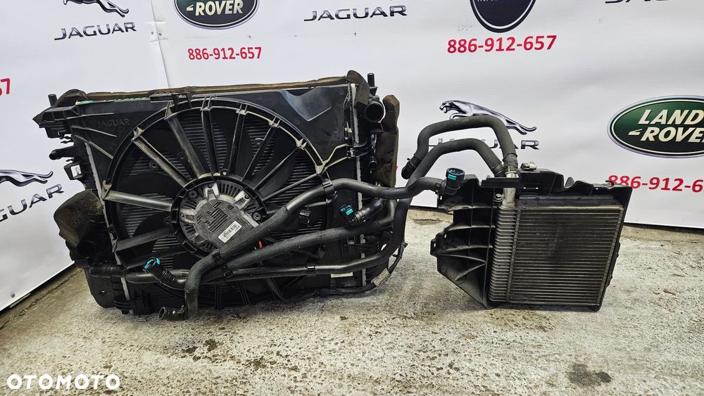 Jaguar XJ 351 LIFT 2015-2019  5.0 SC 508PS 510 KM Komplet chłodnic Chłodnica wody klimatyzacji Wentylator - 14