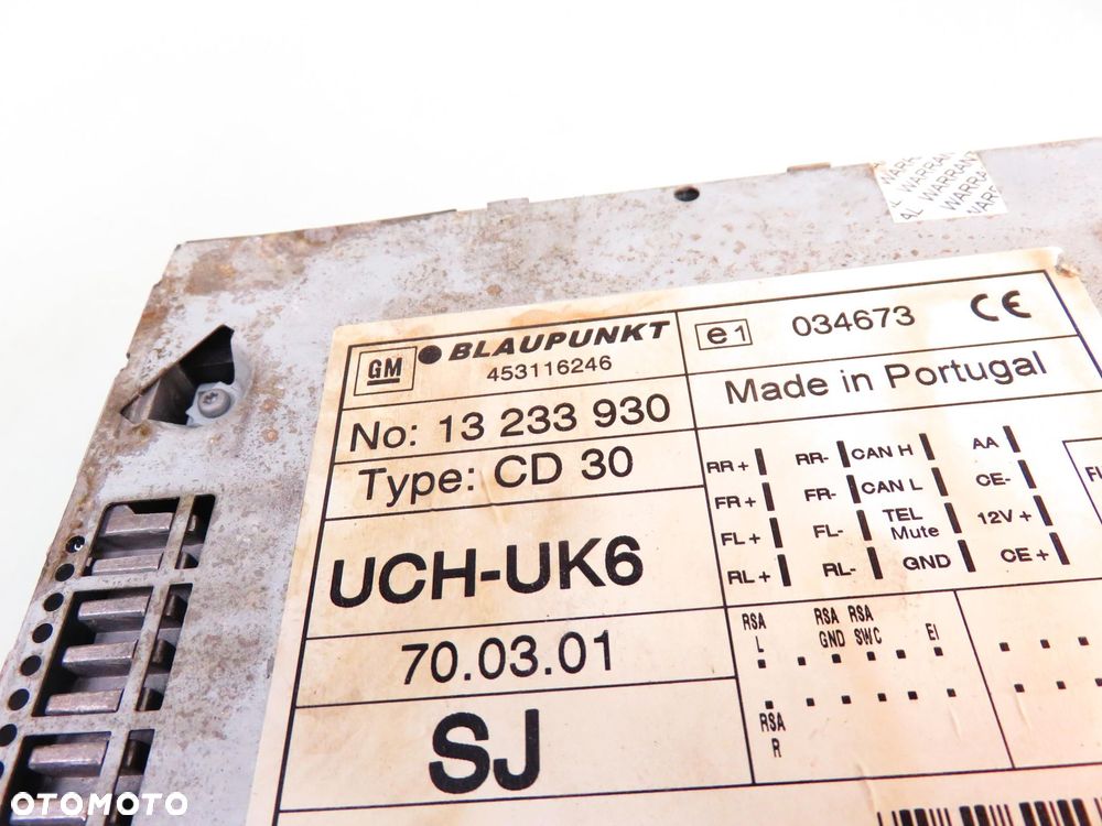RADIO CD30 OPEL MERIVA A 13233930 - 3