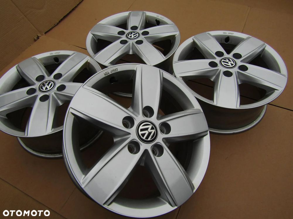 4x Felgi Aluminiowe 16 VW T5 T6 Amarok Caravelle Multivan Transporter 6,5 j 5x120 ET51 piasta 65,1 mm / 7E0071496 / ORYGINALNE - 14