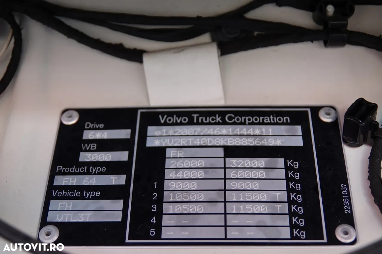 Volvo FH 500 / 6X4 / HIDRAULICĂ / RETARDER / I-PARK COOL / CONTRACT POST-SERVICE / IMPORTAT - 37