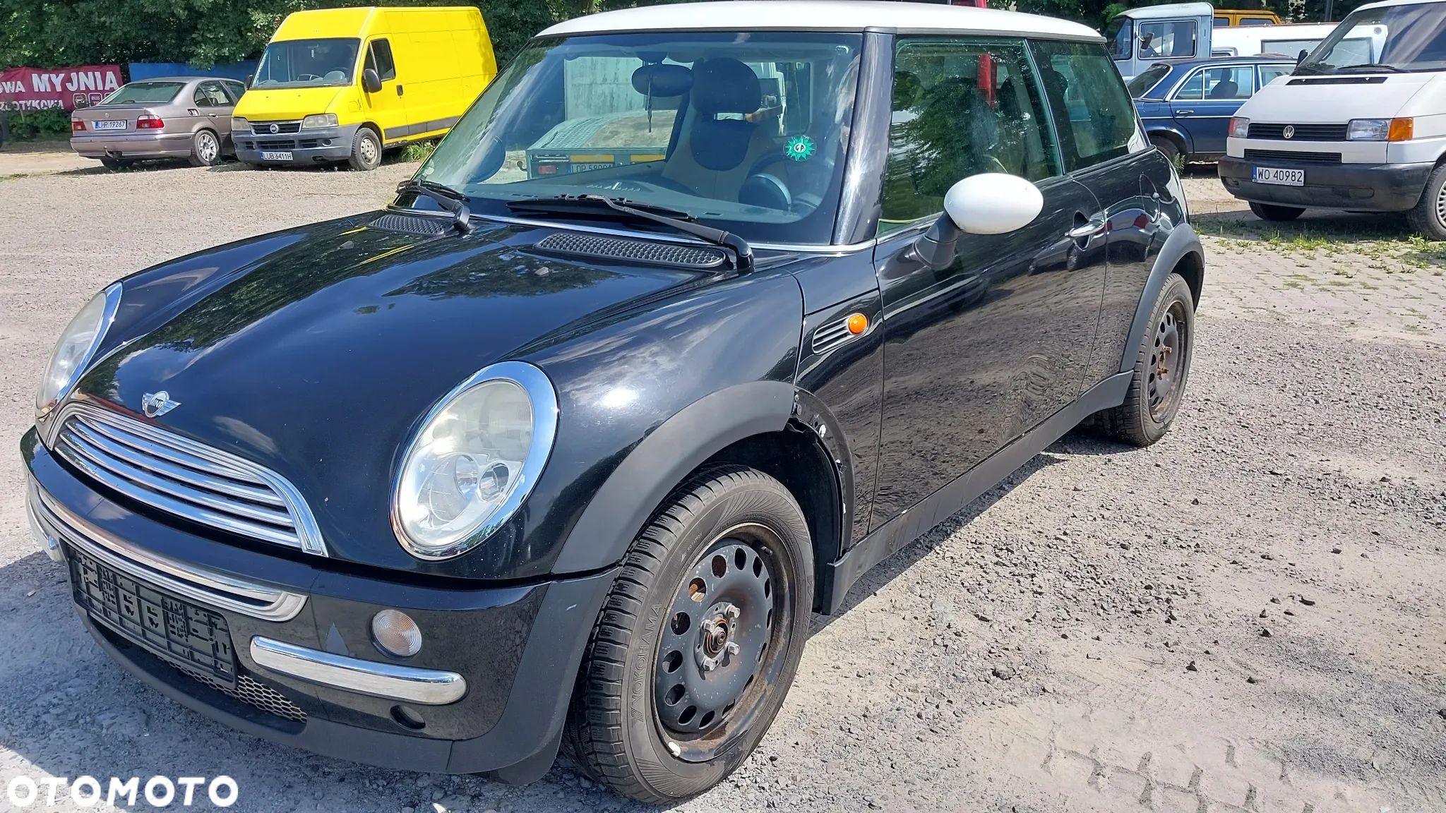 Mini Cooper I One R50 silnik 1.6 W10B16A benzyna drzwi maska zderzak cosmos black metalic 303 fotele wnętrze skóra boczki jasne skóry felgi koła szyba belka sanki lewarek konsola panel maglownica dach zamek drzwi prawy lewy przód Wszystkie części NA CZĘŚCI - 1