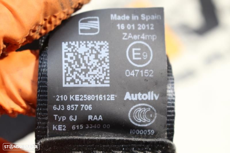 Cintos Frontais Seat Ibiza Iv (6J5, 6P1)  Cinto Da Frente Ibiza 6J De - 9