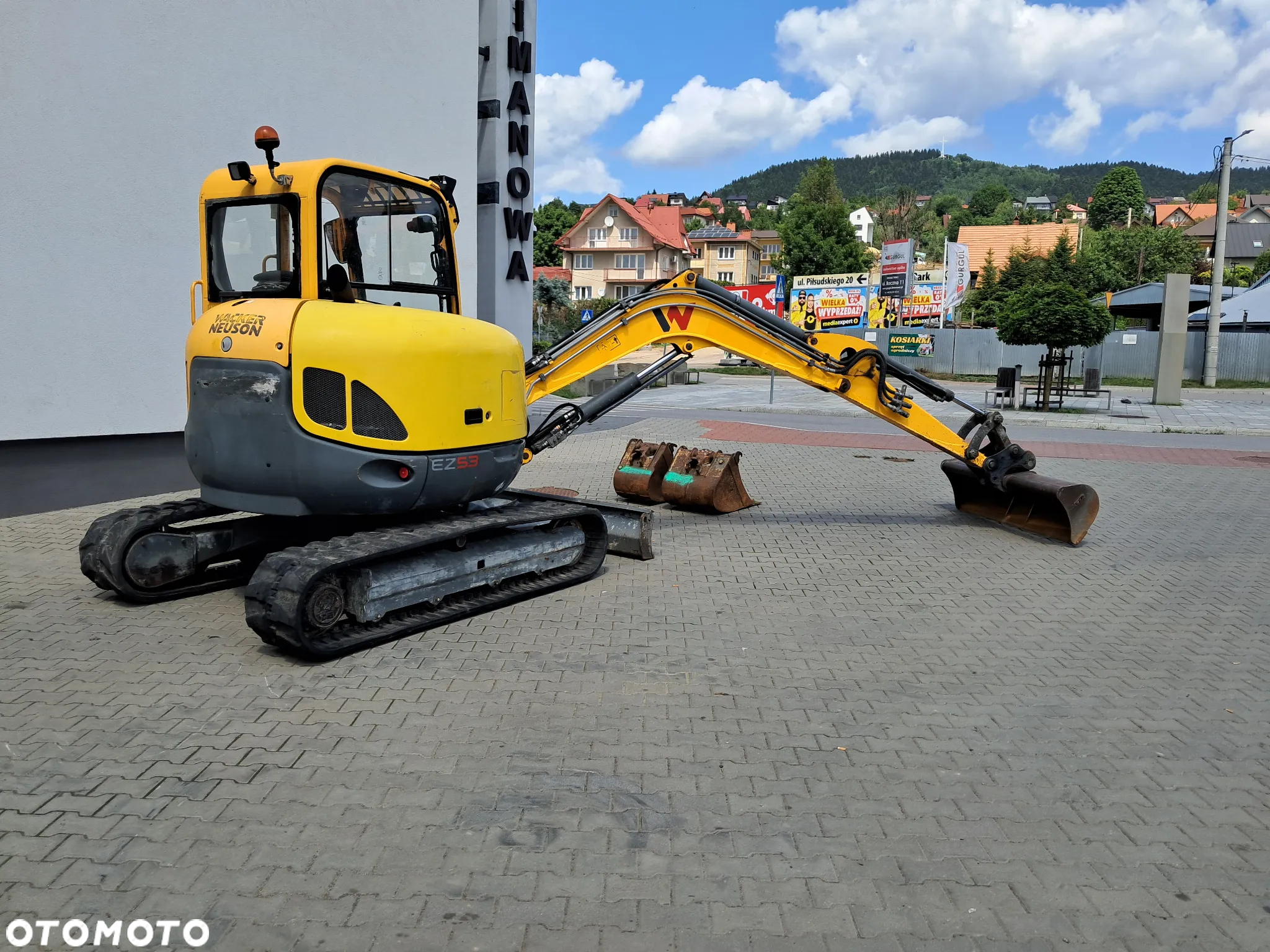 Wacker Neuson EZ 53 waga 5t TON * 3 ŁYŻKI * silnik Perkins turbo 60KM * 2016r 4570 mtg koparka minikoparka oświetlenie - 10