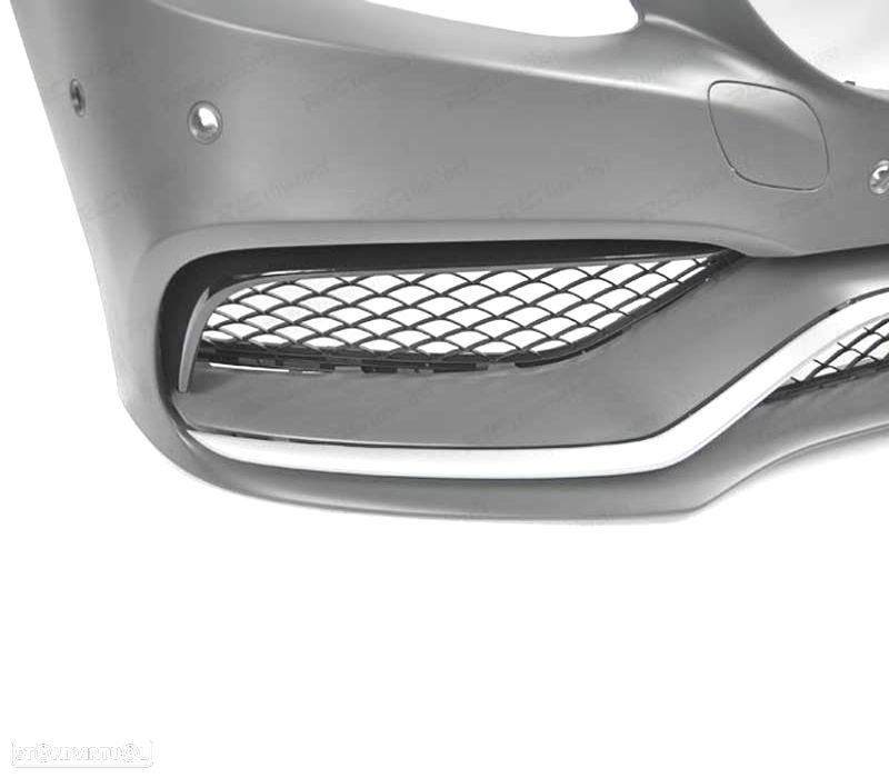 PARA-CHOQUES FRONTAL MERCEDES C W205 14-18 LOOK AMG C63 PRATEADO PDC - 2
