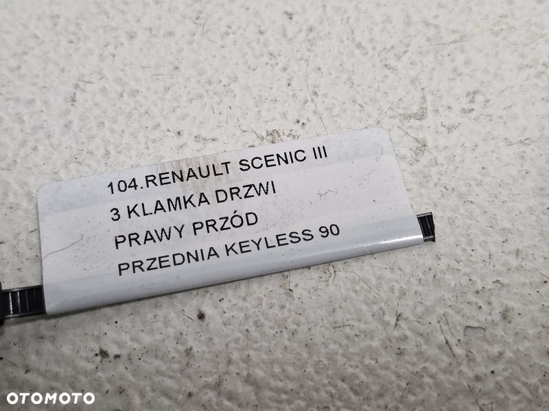 RENAULT SCENIC 3 III KLAMKA ZEWNĘTRZNA DRZWI PRAWY PRZÓD PRAWA PRZEDNIA KEYLESS - 6