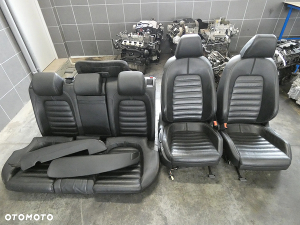 VW PASSAT CC FOTELE PRZÓD TYŁ KANAPA KOMPLET CZARNA SKÓRA GORLICE