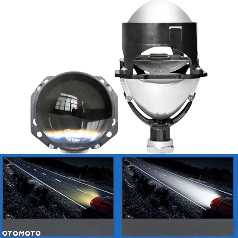 Soczewki projektory Bi LED Grant 2.5 komplet 6000K ADAPTER H7 H4 KOMPLET - 1