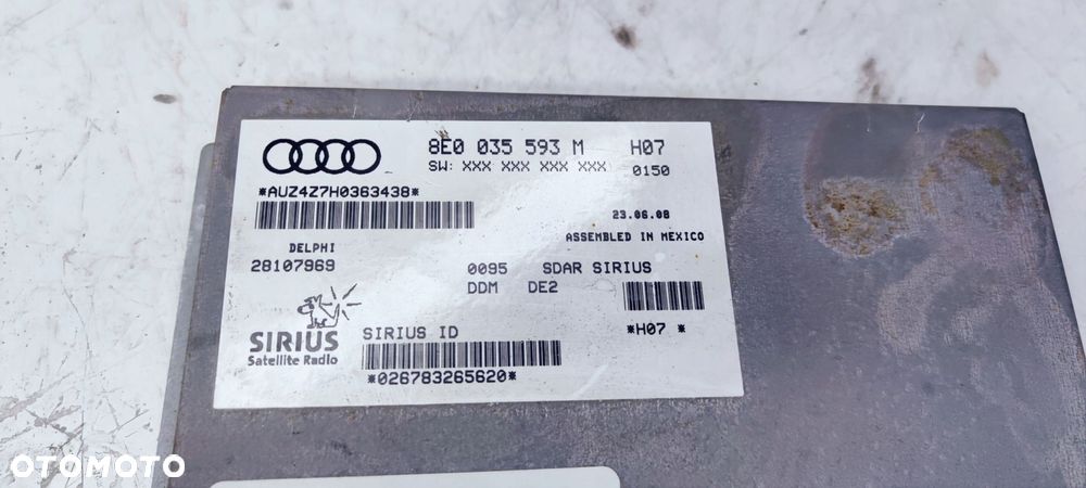 MODUŁ RADIA CYFROWEGO AUDI A3 A4 A5 A6 8E0035593M - 2