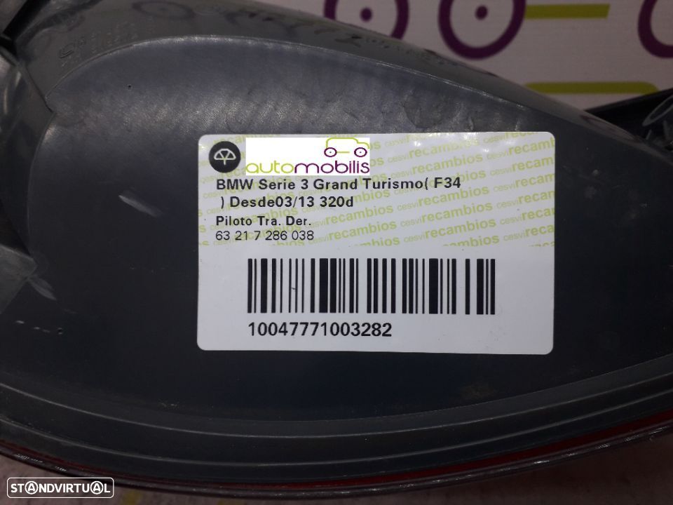 Farolim Direito BMW Serie 3 2.0 184Cv de 2014 - Ref: 63217286038 - NO610051 - 4