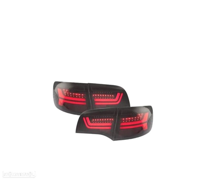 FAROLINS AUDI A6 4F AVANT 04-11 LEDS DINÂMICOS PRETO FUMADO - 1
