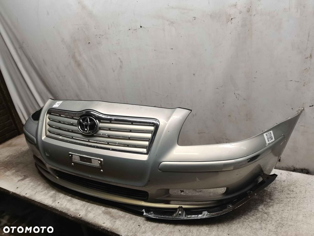 ^ ZDERZAK PRZÓD PRZEDNI TOYOTA AVENSIS T25 1C0 SREBRNY SZAMPAŃSKI - 3