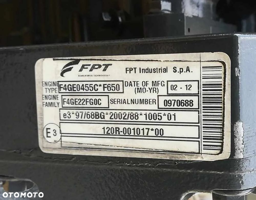 SILNIK FPT F4GE0455C*F650 TURBO 57,4 kW 18 699 zł netto - 11