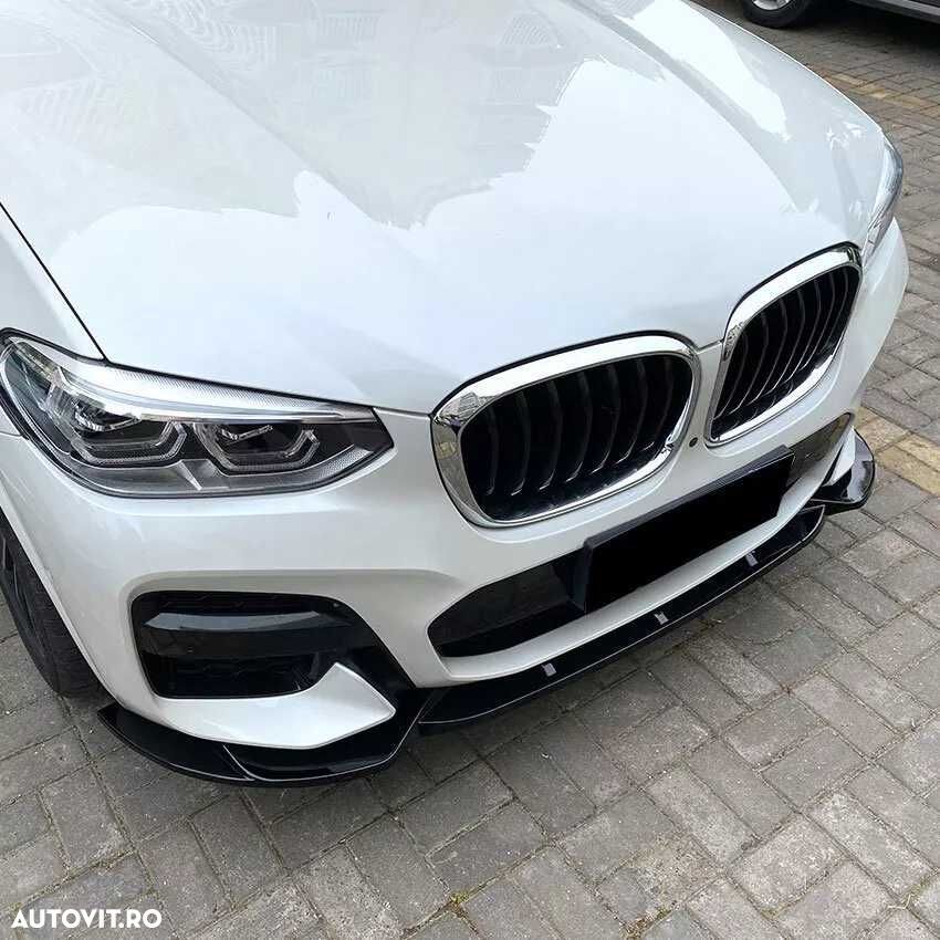 Prelungire Lip Bara Fata M BMW X3 X4 G01 G02 Maxton style,Negru Lucios - 4