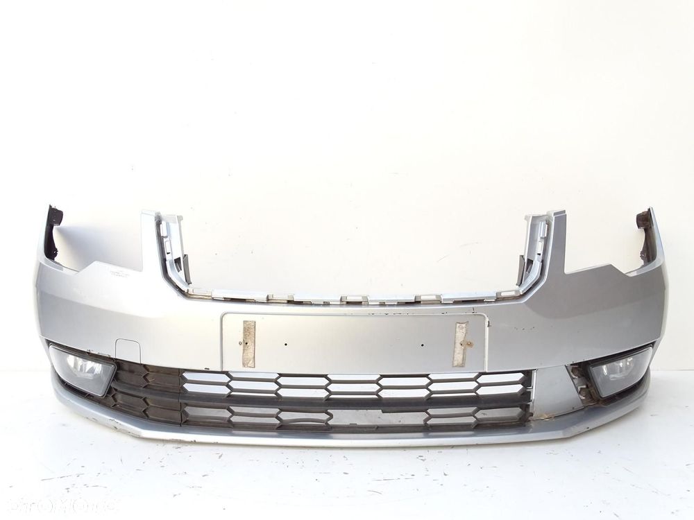 ZDERZAK PRZÓD PRZEDNI + HALOGENY LA7W SKODA SUPERB II LIFT 12-15r - 1