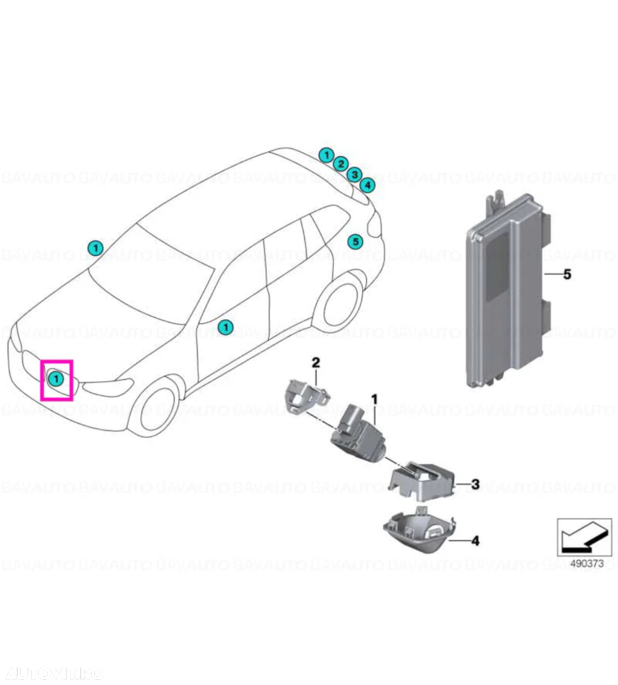 Camera 360 față oglindă sau marșarier mers înapoi BMW g12 g11 g30 f15 f16 etc este compatibilă cu multe modele BMW și coduri diferite garanție 30 de zile - 6