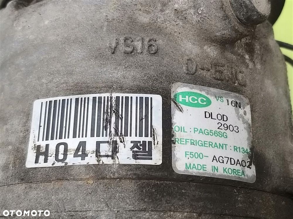 Sprężarka klimatyzacji Kia Ceed I 2006-2012 2,0 CRDI F500AG7DA02 ORYGINAŁ - 2