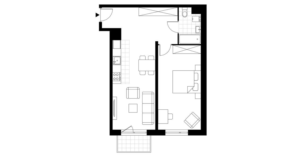2-pokojowe mieszkanie 51m2 + balkon Bezpośrednio - Pełny obrazek: 4/20