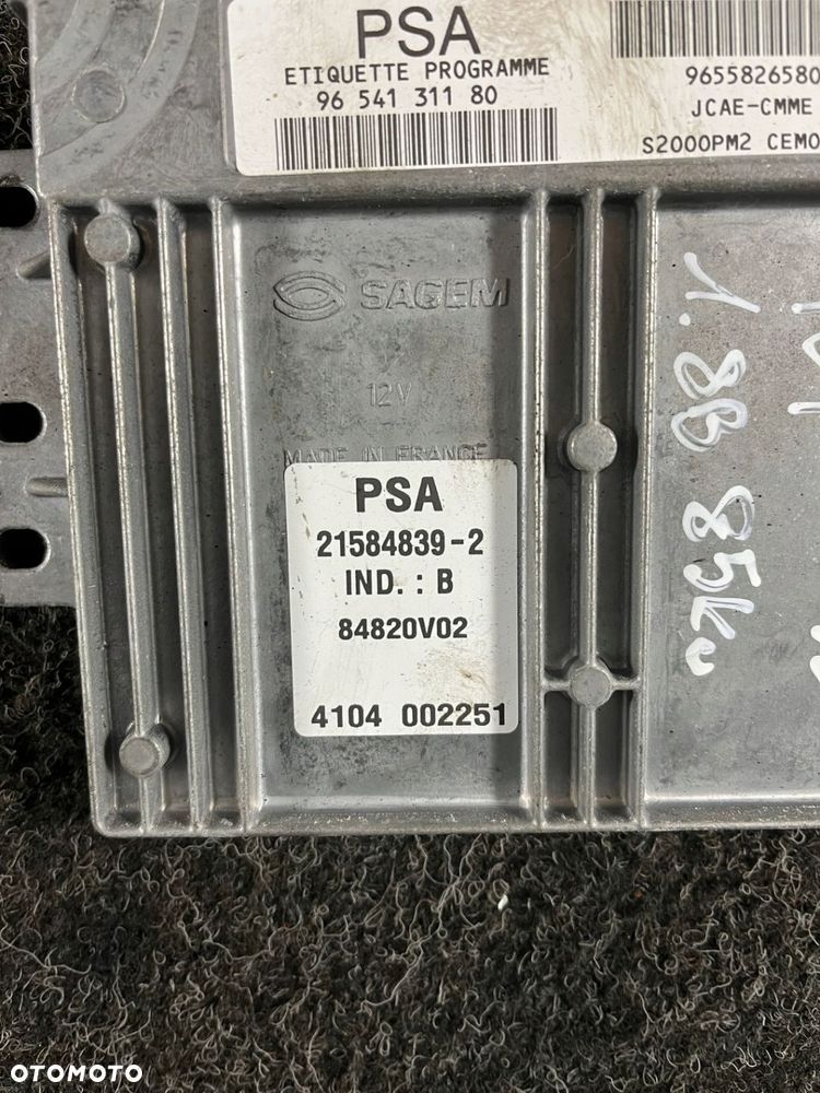 peugeot 407 1.8b sterownik silnika JCAE-CMME Sagem 9654131180 - 2