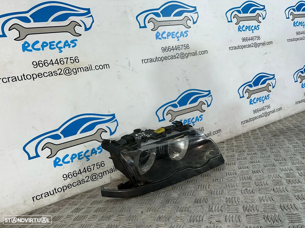 .Conjunto Oticas Farois Frontal Frente Esquerda Direita Halogenio Original BMW Serie 3 E46 Coupe Cabrio 7 165 906 7 165 905 1997 - 2006 - 8