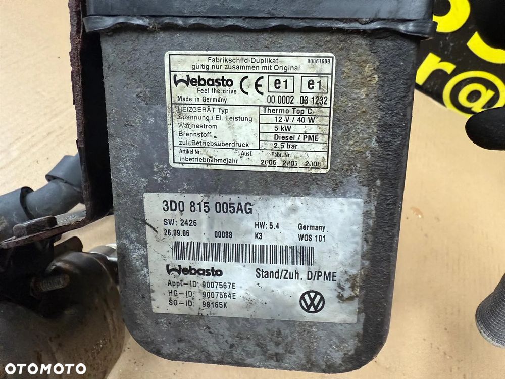 VW PHAETON 3.0 TDI OGRZEWANIE WEBASTO 3D0815005AG - 4