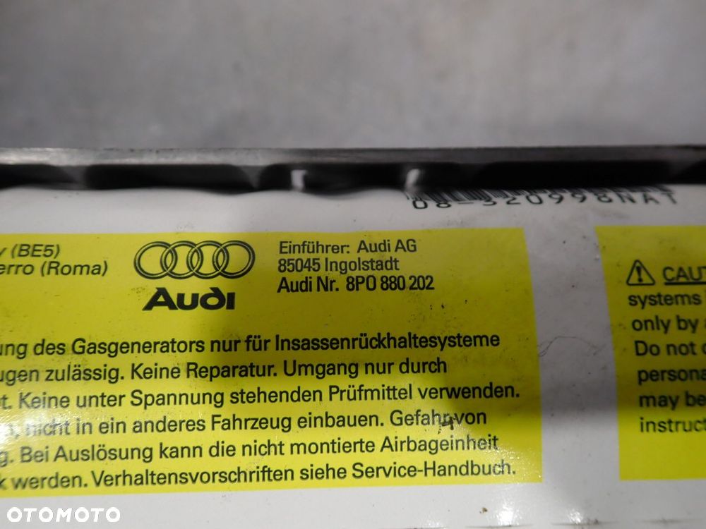 PODUSZKA PASAŻERA AUDI A3 8P 8P0880202 - 8