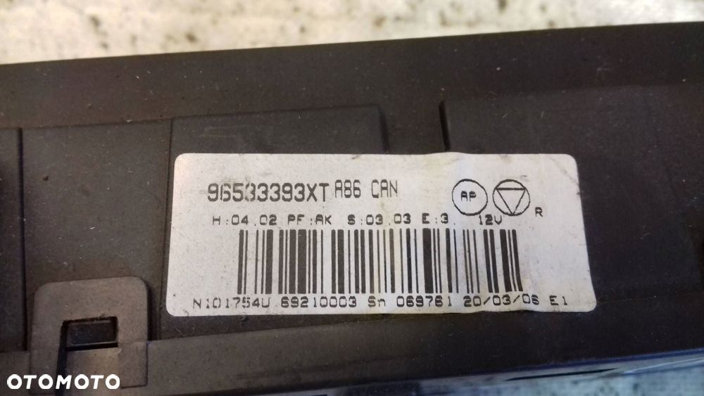 panel sterowania nawiewem klimatyzacją 96533393xt citroen c2 03-09 - 3