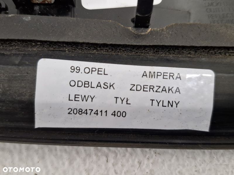 OPEL AMPERA ODBLASK LAMPA ZDERZAKA LEWY TYŁ LEWA TYLNA 20847411 - 9