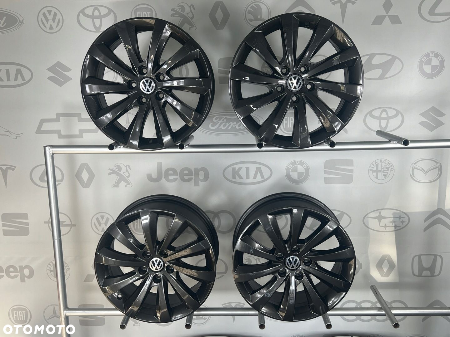 FELGI ALU SEAT 7N5 ALHAMBRA LEON ATECA 17 5X112 ET39 VW SHARAN ORYGINALNE - 3