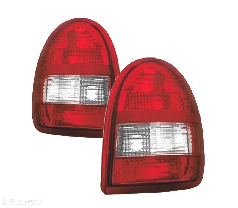 FAROLINS TRASEIROS PARA OPEL CORSA B 3P 93-00 VERMELHO BRANCO - 1
