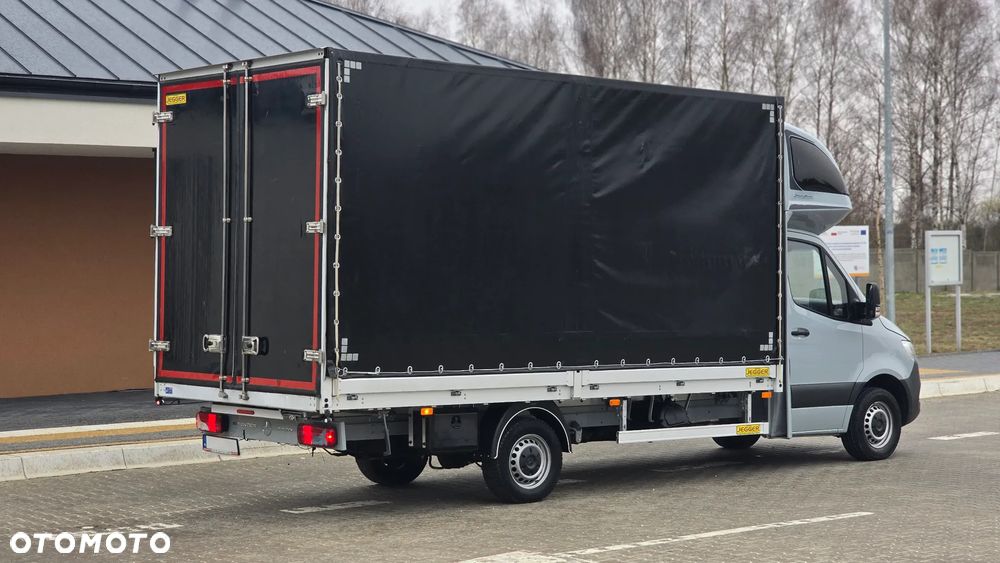 Mercedes-Benz SPRINTER 316 CDI 907❗ PLANDEKA 10 PALET / DRZWI Z TYŁU / DWIE WYSOKOSCI JAZDY / ZABUDOWA JEGGER / MAX ROZSTAW OSI / PODUSZKI PNEUMATYCZNE / SYPIALKA / RAMA / LAWETA / SALON POLSKA ❗❗ - 4
