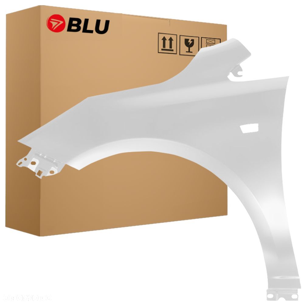 BLU Błotnik OPEL CORSA E Z40R lewy biały 2015-2019 przód SchneeWeiss - 1