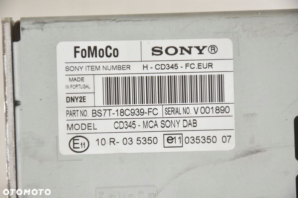 radioodtwarzacz ford sony bs7t-18c939-fc - 6