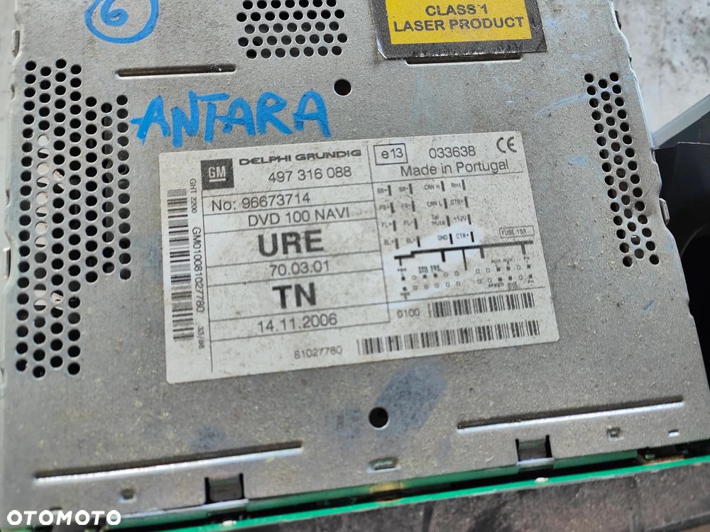 OPEL ANTARA 08r RADIO WYŚWIETLACZ 96673714 96858452 - 2