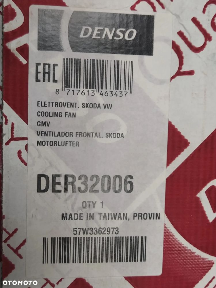 SEAT VW SKODA WIATRAK WENTYLATOR CHŁODNICY DENSO - 10