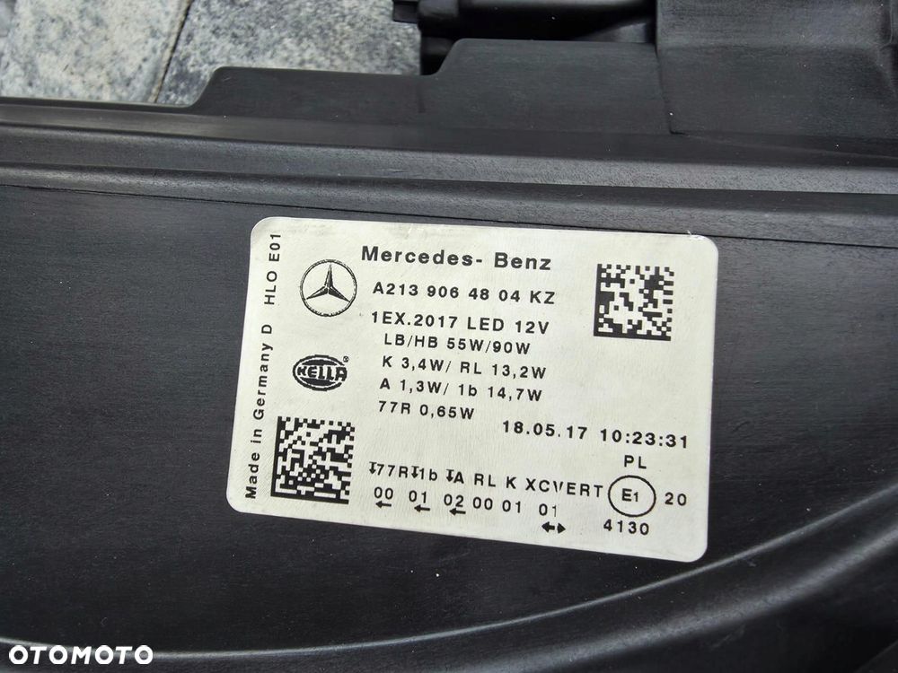 MERCEDES E KLASA W213 213 Lampa prawa przód Full Led Multibeam A2139064804 - 12