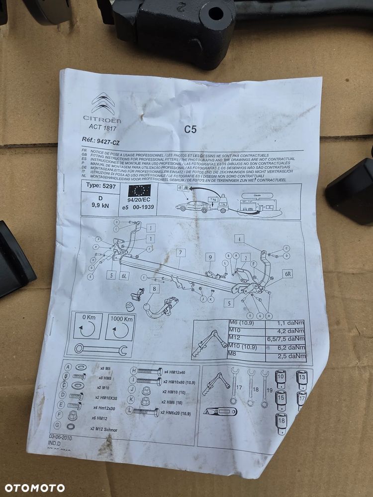 Hak Holowniczy Citroen C5 III X7 9427CZ - 7