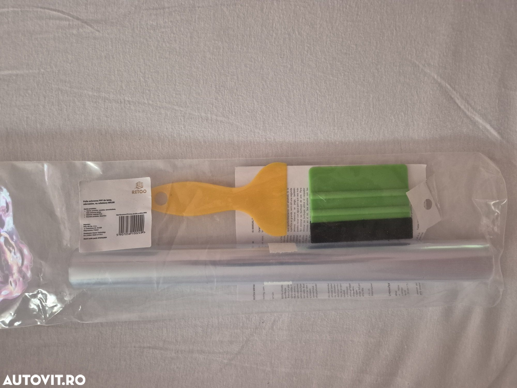 kit restaurare faruri cu polimer lichid  si folie protectie faruri - 3
