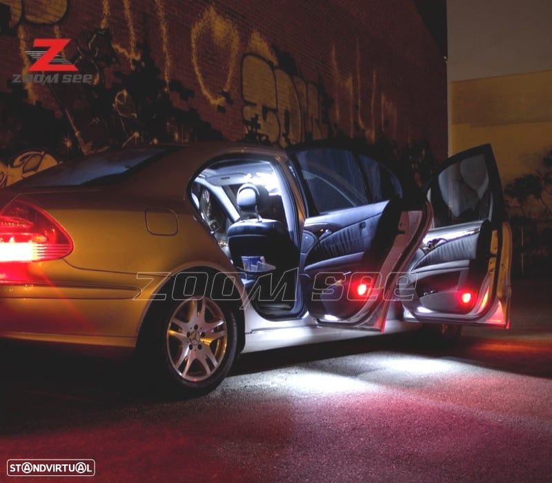 KIT COMPLETO DE 27 LÂMPADAS LED INTERIOR MERCEDES E CLASE W211 SEDÂN E200 E220 E240 E270 02-08 - 4