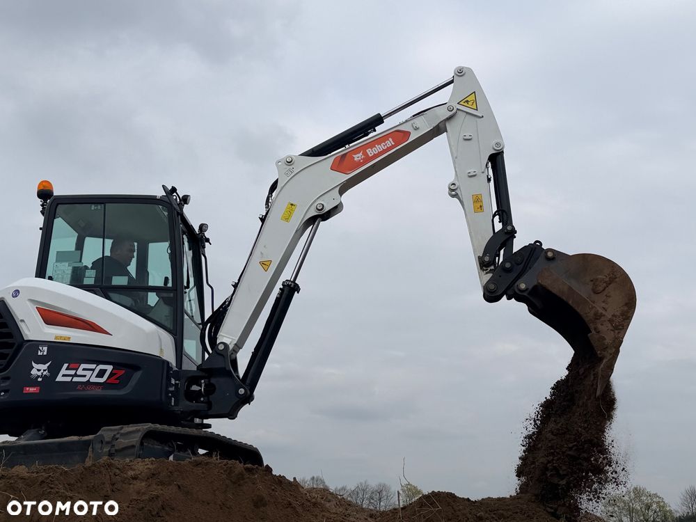 Bobcat Minikoparka Bobcat e50Z 5ton e55 e60 Cat 303.5 304  305 3xłyżki Ramię LOONG dodatkowe linie hydr wyjścia AUX1 + 2 przeciw waga MAX-dociążenie gąsienice 85% od nowości 1 właściciel z Niemiec Auto IDLEE po serwisie Widły wiertnica grabie i inne za dopłatą Szybkozłącze hydr Miller łyżka przedsiębierna Pług  Kubota Takeuchi Jcb - 11
