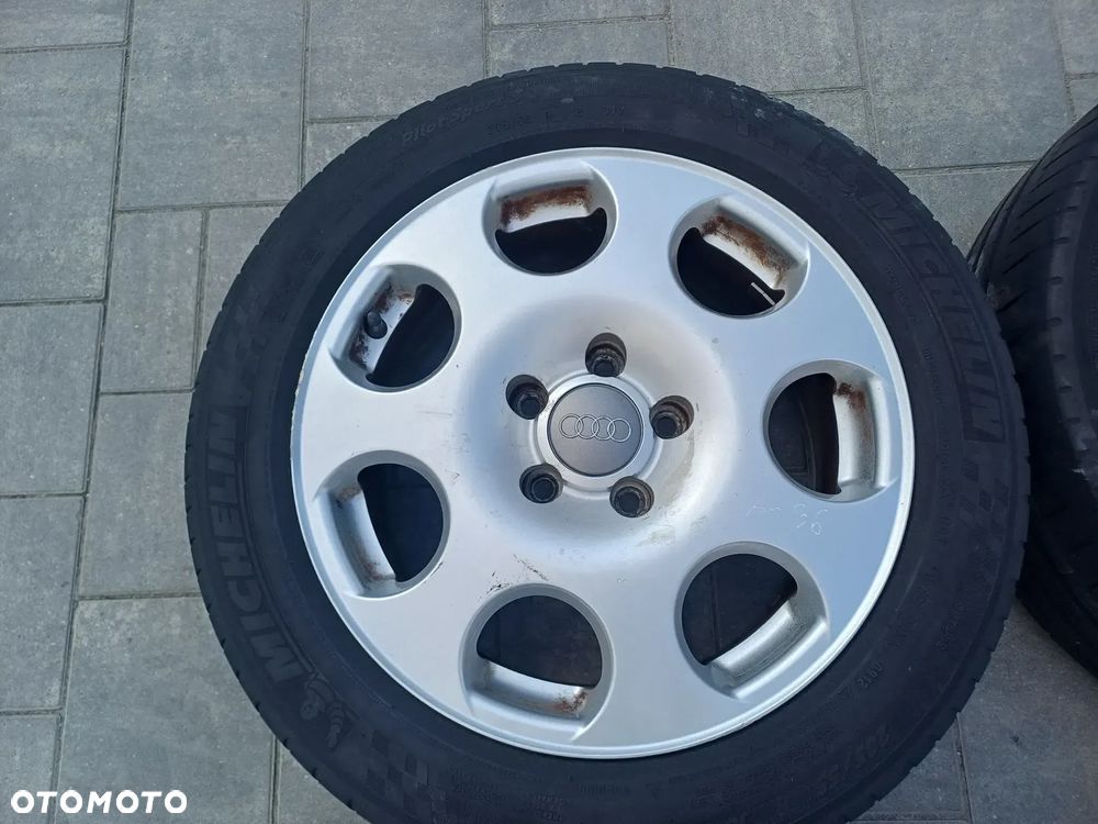 FELGI Z OPONAMI KOŁA ALUMINIOWE AUDI VW SKODA SEAT R16 5X112 7J ET42 57,1 mm OPONY MICHELIN 205/55 R16 LATO NR37 - 4