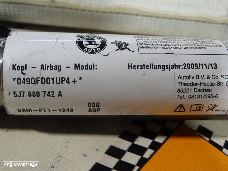 Airbag De Cortina Direito Skoda Roomster (5J)  5J7 880 742 A /  5J7880 - 4
