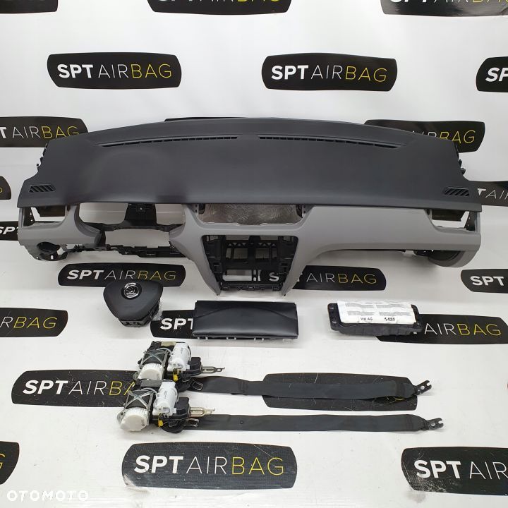 SKODA OCTAVIA III 3 5E0 DESKA ROZDZIELCZA KONSOLA KOKPIT PULPIT PODUSZKI AIRBAG AIR BAG PASY KIT SET - 1