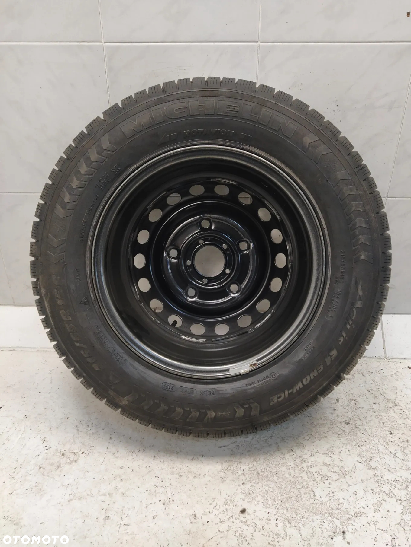 FORD TRANSIT CUSTOM 6,5x15 ORYGINALNE FELGI STALOWE R15 ET60 5X160 OPONY MICHELIN 215/65 KOŁA ZIMA BIEŻNIK ok 9.80mm - 4
