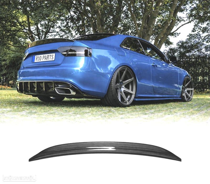 AILERON SPOILER AUDI A5 COUPE 07-16 LOOK RS5 CARBONO - 1